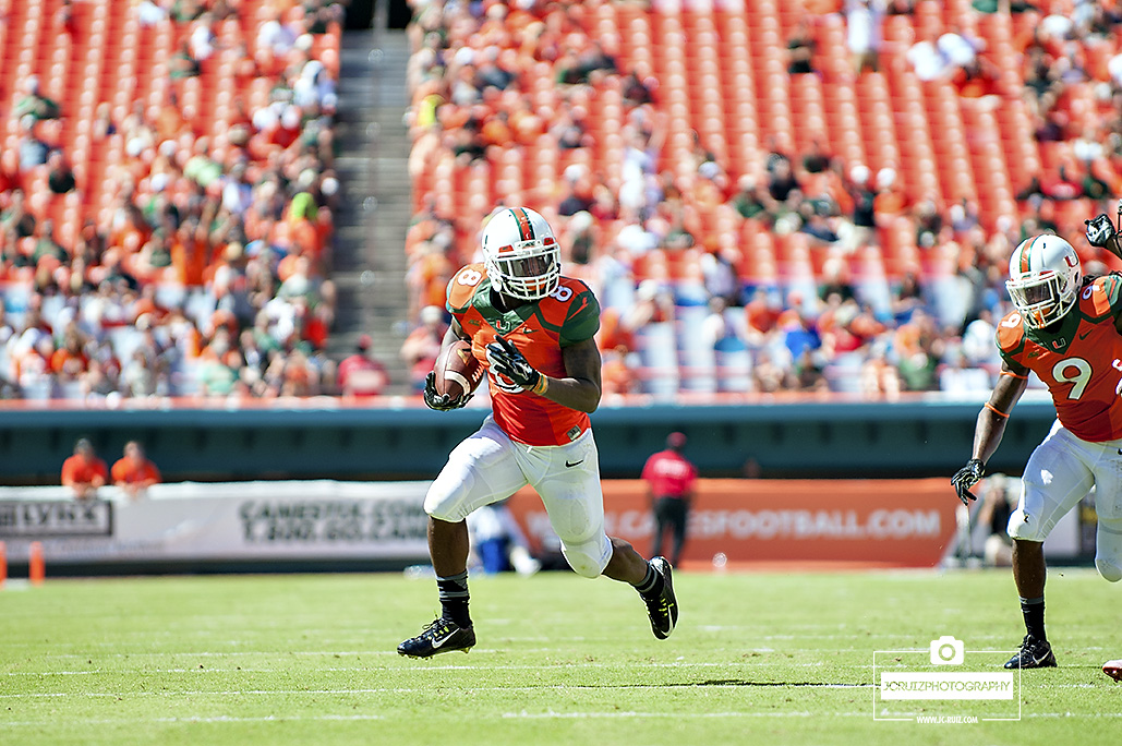 Duke Johnson runs against Cincinnati