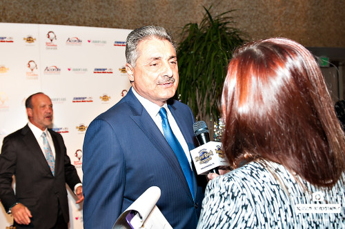 Tony Fiorentino talking to the media