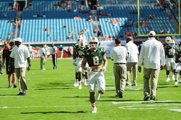 Braxton Berrios during warmups