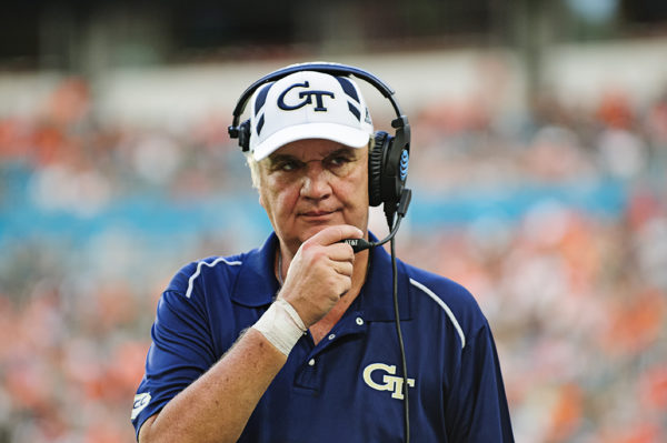 Georgia Tech head coach Paul Johnson