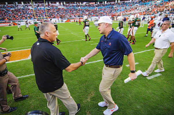 Both coaches meet after the game