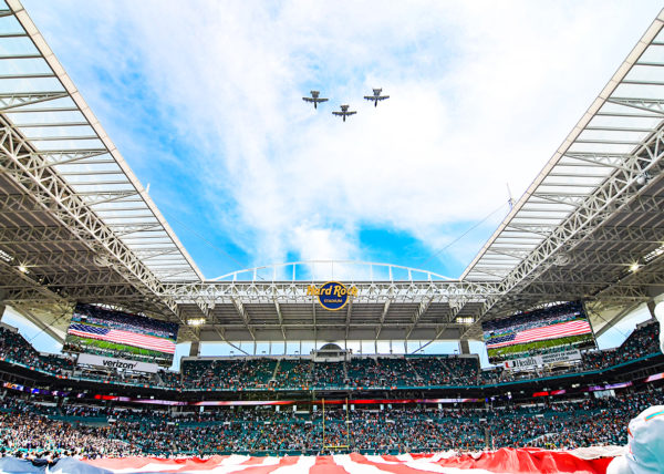 Military flyover | Baltimore Ravens vs. Miami Dolphins | September 8, 2019 | Hard Rock Stadium