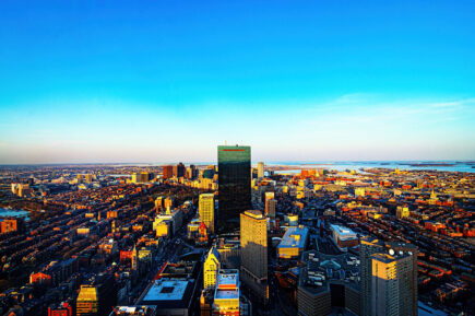 boston back bay sunset